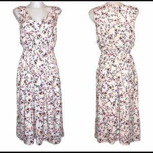 Cynthia Rowley Floral Midi Dress - White and Pink